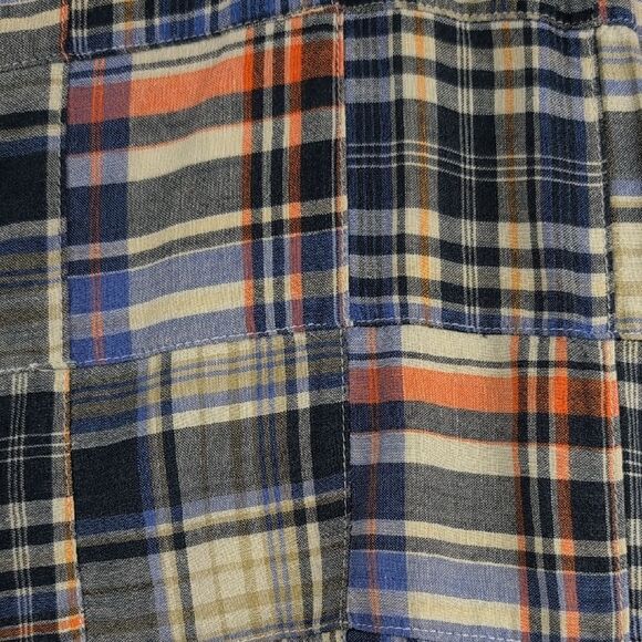 Berle Cotton Madras Plaid Multicolor Patchwork Men's Shorts Size 36 80's Preppy - Picture 6 of 13